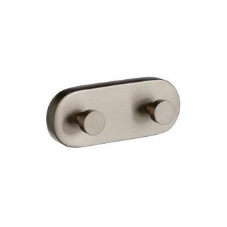 Smedbo L357N 4 in. Double Towel Hook in Brushed Nickel from the Loft Collection